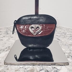 Brighton Croc-embossed Leather Zip Coin Purse 